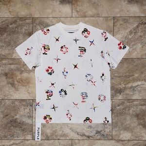 PURPLE BRAND Textured Jersey Short-Sleeve Tee ‘Off White’ Size Medium